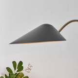 Poppy Wall Lamp Matte Black Shade with Brushed Brass - Poppy Wall Lamp-3.jpg