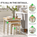 Eden Oak and Cream Solid Wood Set of 3 Nesting Side Tables - Eden-Nest-Info.png