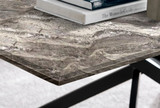 Leonardo Glass Marble Effect Top Black Legs Coffee Table - Leonardo-coffee-table-grey-marble-black-leg-3.jpg