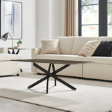 Leonardo Rectangle Brown/Grey Marble Glass & Black Coffee Table - Leo-Marble-BLK-Leg-Coffee-Table-grey-3.jpg