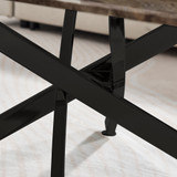 Leonardo Rectangle Brown/Grey Marble Glass & Black Coffee Table - Leo-Marble-BLK-Leg-Coffee-Table-grey-5 .jpg