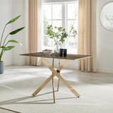 Leonardo Rectangle Brown/Grey Marble Glass and Gold Metal 4 Seat Dining Table - Leo-Marble-GLD-Leg-dining-Table-4-Seat-grey-1.jpg Leonardo Rectangle Brown/Grey Marble Glass and Gold Metal 4 Seat Dining Table - Leo-Marble-GLD-Leg-dining-Table-4-Seat-grey-1.jpg