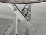 Novara Round Grey Marble Glass and Silver Side Table - Novara-side-table-grey-marble-chrome-leg-4.jpg