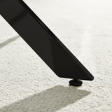 Leonardo Rectangle Brown/Grey Marble Glass & Black Metal 6 Seat Dining Table - Leo-Marble-BLK-Leg-dininig -Table-6-Seat-grey-6.jpg