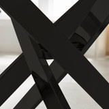 Leonardo Rectangular White Marble Glass and Black Metal 6 Seater Dining Table - Leo-Marble-BLK-Leg-dininig -Table-6-Seat-white-5.jpg