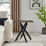 Leonardo Square Brown/Grey Marble Glass & Black Side Table  - Leo-Marble-BLK-Leg-Side-Table-grey-3 .jpg