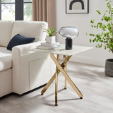 Leonardo Square White Marble Glass and Gold Side Table  - Leo-Marble-GLD-Leg-Side-Tables-white-2 .jpg