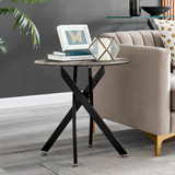Novara Round Grey Marble Glass and Black Side Table - Novara-side-table-grey-marble-black-leg-1s.jpg