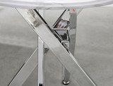 Novara Round White Marble Glass and Silver Side Table - Novara-side-table-white-marble-chrome-leg-4.jpg Novara Round White Marble Glass and Silver Side Table - Novara-side-table-white-marble-chrome-leg-4.jpg