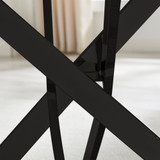 Leonardo Rectangular White Marble Glass and Black Metal 4 Seater Dining Table - Leo-Marble-BLK-Leg-dininig -Table-4-Seat-white-5.jpg Leonardo Rectangular White Marble Glass and Black Metal 4 Seater Dining Table - Leo-Marble-BLK-Leg-dininig -Table-4-Seat-white-5.jpg