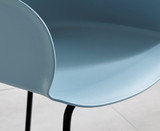 Koko Oak Effect Round Dining Table & 4 Harper Black Leg Chairs - Harper Blue Black-7.jpg