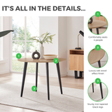 Koko Oak Effect Round Dining Table & 4 Halle Chairs - Koko Oak Details.png