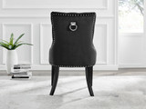 Koko Walnut Effect Round Dining Table & 4 Belgravia Black Leg Chairs - belgravia-black-velvet-studded-back-ring-black-leg-chair-3.jpg