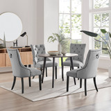 Koko Walnut Effect Round Dining Table & 4 Belgravia Black Leg Chairs - koko-walnut-round-dining-table-4-grey-velvet-belgravia-chairs-set.jpg