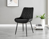 Koko Walnut Effect Round Dining Table & 4 Pesaro Black Leg Chairs - Pesaro-Black-black-dining-chair (1).jpg