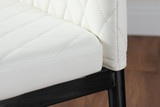 Koko Walnut Effect Round Dining Table & 4 Milan Black Leg Chairs - white-modern-milan-dining-chair-leather-black-leg-5.jpg