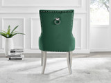 2x Belgravia Green Velvet Knockerback Dining Chairs Silver Legs - belgravia-green-velvet-studded-back-ring-silver-leg-chair-3.jpg