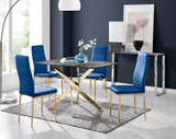 Leonardo Grey Glass Marble Effect Gold Leg Table & 4 Velvet Milan Gold Leg Chairs - leonardo-gry-mrb-4-gold-din-tbl-4-nvy-velv-mil-gld-chair.jpg