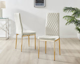 Leonardo Grey Glass Marble Effect Gold Leg Table & 4 Velvet Milan Gold Leg Chairs - Milan.velvet.Dining.Chairs.cream.gold-2.jpg