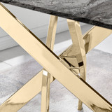 Leonardo Grey Glass Marble Effect Gold Leg Table & 4 Pesaro Gold Leg Chairs - leonardo-grey-marble-4-gold-modern-rectangular-dining-table-4.jpg