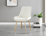 Leonardo Brown/Grey Glass Marble Effect Gold Leg Table & 4 Pesaro Gold Leg Chairs - Pesaro-Gold-cream-dining-chair-1.jpg