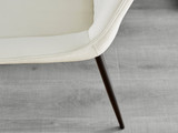 Leonardo White Glass Marble Effect Black Leg Table & 4 Pesaro Black Leg Chairs - Pesaro-Black-cream-dining-chair (9).jpg