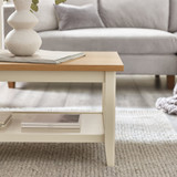 Eden Rectangular Cream and Oak Veneer Coffee Table - Eden-Oak-White-Coffee-Table-3.jpg