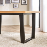 Cotswold Oak and Black Solid Wood Dining Table - Cotswold.Dining.Table.Oak.Black-7.jpg