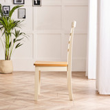 Salcombe Extending Rectangular Wooden Table with 4 Whitby Chairs & 1 Large Bench - Whitby.Dining.Chair.Oak.Cream-4.jpg