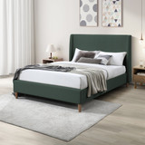 Hana Bed Frame in Green Recycled Fabric - Hana.King.Bed.Velvet.Green-1.jpg