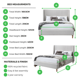 Hana Bed Frame in Green Recycled Fabric - Hana-Info-King-2.png