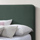 Romy Bed Frame in Green Recycled Fabric - Romy.King..Bed.Velvet.Green-4.jpg