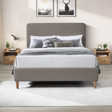 Romy Bed Frame in Taupe Recycled Fabric - Romy.Double.Bed.Velvet.Taupe-2.jpg