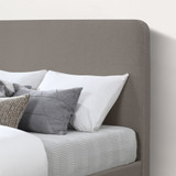 Romy Bed Frame in Taupe Recycled Fabric - Romy.Double.Bed.Velvet.Taupe-4.jpg