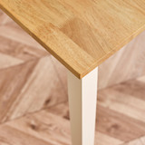 Salcombe Small Rectangular Wooden Table & 4 Whitby Dining Chairs - Salcombe-Extending-Rectangular-Oak-Cream-Dining-Table-Top.jpg