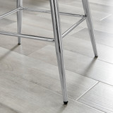 2x Corona Cappuccino Beige Faux Leather Counter Stools Silver Legs - Corona-Bar-Chair-Cappuccino-Faux-Leather-Silver-Legs-5.jpg
