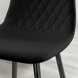 2x Corona Black Faux Leather Counter Stools Black Legs - Corona-Bar-Chair-Black-Faux-Leather-Black-Legs-3.jpg