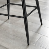 2x Corona Black Faux Leather Counter Stools Black Legs - Corona-Bar-Chair-Black-Faux-Leather-Black-Legs-5.jpg