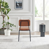 2x Delta Tan Faux Leather Dining Chairs - Delta-Dining-Chair-Tan-Faux-Leather-Black-Legs-6.jpg