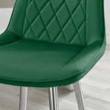 2x Pesaro Green Velvet Counter Stools Silver Legs - Pesaro-Bar-Chair-Green-Velvet-Silver-Legs-3.jpg