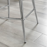 2x Pesaro Grey Velvet Counter Stools Silver Legs - Pesaro-Bar-Chair-Grey-Velvet-Silver-Legs-5.jpg