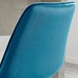 2x Pesaro Blue Velvet Bar Stools Silver Legs - Pesaro-Bar-Chair-Blue-Velvet-Silver-Legs-4.jpg