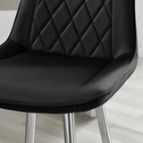 2x Pesaro Black Velvet Bar Stools Silver Legs - Pesaro Bar Chair-Black-Velvet-Silver Legs-3.jpg 2x Pesaro Black Velvet Bar Stools Silver Legs - Pesaro Bar Chair-Black-Velvet-Silver Legs-3.jpg