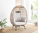 Egg Chair Beige Rattan Outdoor Chair - Garden - Egg-Chair-Beige-1.jpg