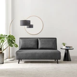 Bobby Dark Grey Fabric Double Folding Sofa Bed - Bobby-Double folding sofa bed-dark grey fabric-2.jpg