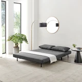 Bobby Dark Grey Fabric Double Folding Sofa Bed - Bobby-Double folding sofa bed-dark grey fabric-3.jpg