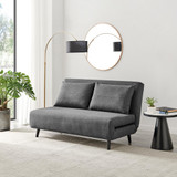 Bobby Dark Grey Fabric Double Folding Sofa Bed - Bobby-Double-folding-sofa-bed-dark-grey-fabric-1.jpg
