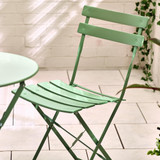 Cabo Green Metal 2 Seat Garden Bistro Table Set - Cabo-Folding-Bistro-Set-Metal-Green-4.jpg