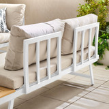 Riviera White Metal Modular 4 Seat Corner Garden Sofa  Day Bed - Riviera-Chaise-Modular-Sofa-White-5.jpg