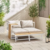 Riviera White Metal Modular 4 Seat Corner Garden Sofa Day Bed - Riviera-Chaise-Modular-Sofa-White-8.jpg